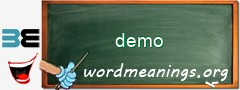 WordMeaning blackboard for demo